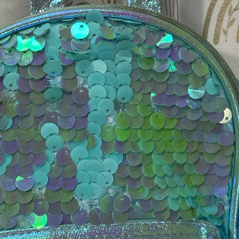 Wonder Nation Mermaid Blue and Green Sequin Kids Backpack